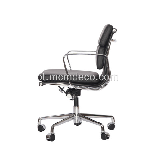 Modern Eames soft pad cadeira de gestão de couro